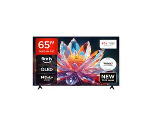 TCL 65T6C-UK 65 QLED 4K HDR TV, Fire TV (Smart TV with Dolby Vision Atmos, HDR10+, Press,Ask Alexa, 2025 New Model