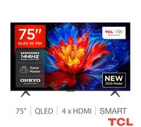 TCL 75" QLED 4K Smart Television HDR Android Google Assistant Dolby Atmos Cinema [EEK: F]