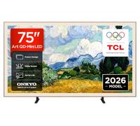 TCL 75A400PRO-UK 75 Inch NXTVISION QD-Mini LED Art TV, Google TV, Matte Screen, Frame Design, Dolby Vision IQ & Atmos, 2.0 Onkyo, 144Hz, AirPlay 2 (2026 New Model)