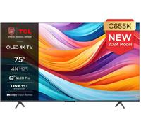 TCL 75C655K 75" 4K UHD QLED PRO ANDROID SMART TV - 2 YEAR WARRANTY