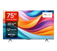 TCL 75C655K 75-inch QLED Pro Television, 4K Ultra HD, HDR Pro, Smart TV Powered by Android TV (Dolby Vision & Atmos, Motion Clarity, Hands-Free Voice Control, Compatible with Google assistant & Alexa)