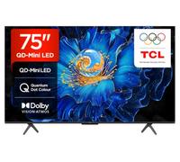 TCL 75C6KS-UK QD-Mini LED TV, 4K HDR Premium, Powered by Google TV (Dolby Vision & Atmos, Onkyo 2.1 Sound System, Hands-Free Voice Control, Apple AirPlay 2 & Alexa，2025 Model)