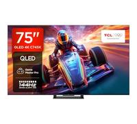 TCL 75C745K 75-inch QLED Television 144Hz Full Array Local Dimming 4K UHD Smart TV Google TV Dolby Vision & Atmos Motion clarity Hands-Free Voice Google assistant & Alexa with AMD FreeSync Premium Pro