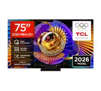 TCL 75C7L-UK 75 Inch SQD-Mini LED TV, 4K HDR 3000 nits and 1,352 dimming zones, Google TV, Dolby Vision & Atmos, Audio by Bang & Olufsen, 144Hz, Apple AirPlay 2 & Alexa (2026 New Model)