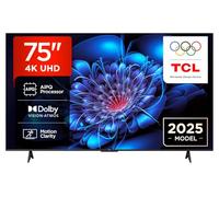 TCL 75P6K-UK 75" 4K Ultra HD, HDR TV, Smart TV Powered by Google TV (Dolby Audio, Voice Control, compatible with Google assistant, Chromecast built-in, 2025 Model)