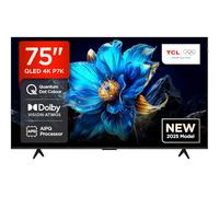 TCL 75P7K-UK 75" QLED 4K Ultra HD HDR Google TV (Google Assistant, Freeview Play, Dolby Atmos, Dolby Vision, HDR10+, 120Hz Game Accelerator, Motion Clarity，2025 New Model)