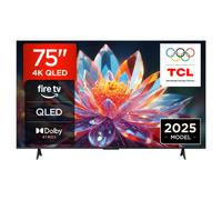 TCL 75T6C-UK 75 Inch QLED 4K HDR TV, Fire TV (Smart TV with Dolby Vision & Atmos, HDR10+, Press & Ask Alexa, 2025 Model)