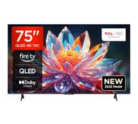 TCL 75T6C-UK 75” QLED 4K HDR TV, Fire TV (Smart TV with Dolby Vision & Atmos, HDR10+, Press & Ask Alexa, 2025 New Model)