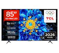 TCL 85P8L-UK 85 Inch QD-Mini LED Dimming 4K HDR Ultra HD TV, Smart Google TV (Dolby Vision, HDR10+ & Atmos, 144Hz VRR, FreeSync Premium, Onkyo 2.1 sound, Game Master, Voice Control, 2026 New Model)