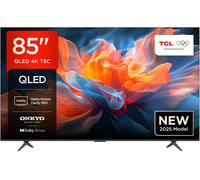 TCL 85T8C-UK 85" 4K 144Hz Gaming QLED Onkyo 2.1 Dolby Atmos Google TV with Dolby Vision & HDR 10+ BBC iPlayer (2025 New Model)