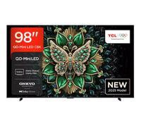 TCL 98C6K-UK 98 inch QD-Mini LED 4K Ultra HD HDR Smart TV | AiPQ Pro Processor - Quad Core | 3840 x 2160 Resolution