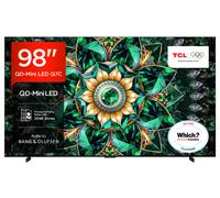 TCL 98Q7C-UK 98” QD-Mini LED TV, 4K UHD, Smart Google TV with 144Hz Motion Clarity Pro, Dolby Atmos , Audio by Bang & Olufsen, Game Master