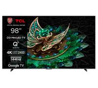 TCL 98Q9BK 98 inch QD-Mini LED 4K Ultra HD HDR Premium 2400 Smart TV, Black