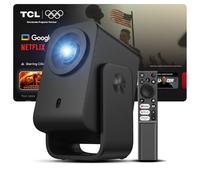 TCL C1 Smart Projector 4K Support, Google TV & Netflix Officially Licensed, WIFI and Bluetooth, Auto Focus Keystone, Native 1080p, Dolby Audio, 285° Portable Mini Projector for Home Theater