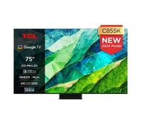 TCL C855K 75 inch Smart Mini LED 4K Ultra HD Google QLED TV 75C855K [EEK: F]