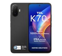 TCL K70 5G Android Smartphone, 6.8 Inch HD+ 120Hz Display, 4GB RAM + 128GB ROM, 5200mAh(typ.) Battery, Includes TPU Case, Midnight Black