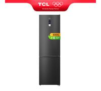 TCL RP455BBE0 60cm Wide 200cm Tall Total No Frost Freestanding Fridge Freezer - 350L - Black