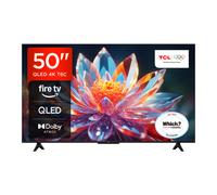 TCL 50T6C-UK 50” QLED 4K HDR TV, Fire TV (Smart TV with Dolby Vision & Atmos, HDR10+, Press & Ask Alexa, 2025 New Model)
