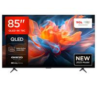 TCL 85T8C-UK 85" 4K 144Hz Gaming QLED Onkyo 2.1 Dolby Atmos Google TV with Dolby Vision & HDR 10+ BBC iPlayer (2025 New Model)