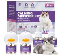 Tcllka Cat Calming Diffuser for Anxiety Pheromone Diffuser to Calm Cats - Includes 4 Refills & 2 Plug-Ins Calm Aggression, Spraying, Scratching 48ml Cat Calming Refill