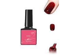 Tclnyer-High Density Glitter Nail Gel Polish,Reflective Gel Nail Polish,12Colors Holographic Nail Polish, Shiny Soak Off UV LED Long-Lasting DIY Manicure Nail Salon Varnish (Red, 8ml)