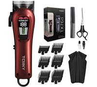 TCMKY Hair Clippers for Men Professional Hair Trimmer for Men Cordless&Corded Barber Clippers for Hair Cutting & Grooming. Rechargeable Hair Trimmer Kit for Household (Red)