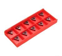 TCMT 731 Carbide Inserts, Set of 10 C6 Grade for Use with For 14 & 516'' Turning Tools, Great for Semi Finishing Steel Jobs