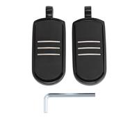 TCMT Footrest Black Rubber Inlay StreamLiner Foot Pegs Motorcycle Footpeg Set For Harley Touring Dyna Sportster 883 1200