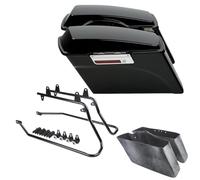 TCMT Hard Saddlebags & Liners Carpet Insert + Conversion Brackets Fits For Harley Davidson Heritage Softail Softail Deluxe 1986-2013 (except for Deuce & Slim Models)