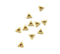 TCMT110204 US735 Carbide Turning Inserts 10pcs, Indexable Lathe Tool for CNC Machining, Threaded Cutting Blades for -Finishing and Finishing