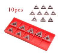 TCMT16T308 Carbide Insert, 10-Piece TCMT 32.52 Indexable Turning Blade for 1/2" Lathe Tools, Triangle Shape 16×5×4 mm VP15TF