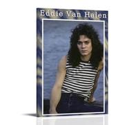 TCNDFZ Eddie Van Halen Art Painting Decoration Classic Canvas Wall Art Prints Poster Decoration Picture Living RoomWall Decor 20x30inch(50x75cm) Frame-style