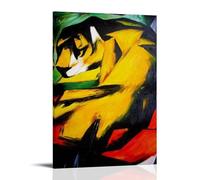 TCNDFZ Franz Marc Art Painting Decoration Classic Canvas Wall Art Prints Poster Decoration Picture Living RoomWall Decor 24x36inch(60x90cm) Frame-style