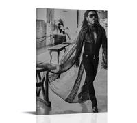 TCNDFZ Lenny Kravitz Art Painting Decoration Classic Canvas Wall Art Prints Poster Decoration Picture Living RoomWall Decor 20x30inch(50x75cm) Frame-style