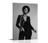 TCNDFZ Nina Simone Art Painting Decoration Classic Canvas Wall Art Prints Poster Decoration Picture Living RoomWall Decor 24x36inch(60x90cm) Frame-style