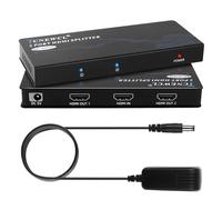 TCNEWCL 8K 60Hz HDMI Splitter 1 in 2 out, 2 Ways 4K 120 Hz HDMI Splitter with UK Powered Supply, 1x2 Audio Video Distributor, Supports 3D EDID HDCP 2.3 for HDTV Xbox PS4 PS5 Blue-Ray Player Monitor