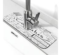Tcoay 1 Pcs Faucet Handle Drip Catcher Tray Drying Mat, Faucet Wraparound Suction Pads，Math Geometry Geek Calculus