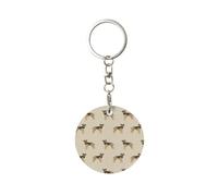 Tcoay 1 pcs Round Metal Keychain,Key Chain Ring Holder,Mini Pendant Crafts,Mini Pendant Crafts,Border Terrier Dog Dogs Border Terriers Tan