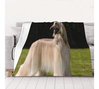 Tcoay Afghan Hound,Throw Blanket Soft Flannel Fleece Throw Blanket for Bed Sofa Travel,40"x30"