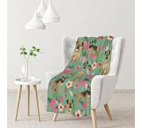 Tcoay Border Terrier Florals Dog Breed,Throws For Sofa Bed Chair, Decorative Throw Blanket, Blanket for Travel 30x40 inches