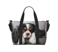 Tcoay Cavalier King Charles Spaniel Dog, Beach Bag For Women - Reusable Hand Travel Shoulder Bags