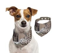 Tcoay Cheetah,Pet Bib Scarf Cats Dog Bandana Dogs Towel Bib Adjustable Pet Scarf,M