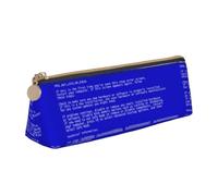 Tcoay Classic Blue Screen of Death Errors, Pencil Case Portable Triangle Pencil Pouch with Zipper PVC Leather Cosmetic Bag for Teens Adults