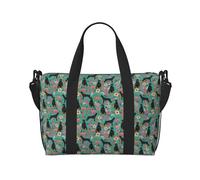 Tcoay Doberman Dog Vintage Florals, Beach Bag For Women - Reusable Hand Travel Shoulder Bags