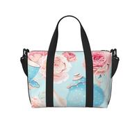 Tcoay Flowers Roses Vintage Teapot Cups, Beach Bag For Women - Reusable Hand Travel Shoulder Bags