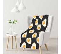 Tcoay Food Fried Eggs Dark, Decorative Throw Blanket,Throws For Sofa Bed Chair, Blanket for Travel 30x40 inches