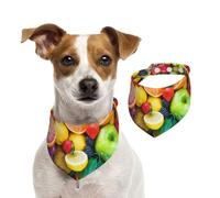 Tcoay Fresh Fruits,Pet Bib Scarf Cats Dog Bandana Dogs Towel Bib Adjustable Pet Scarf,S