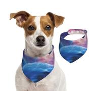 Tcoay Galaxy Dolphins,Pet Bib Scarf Cats Dog Bandana Dogs Towel Bib Adjustable Pet Scarf,S