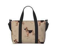 Tcoay German Shepherd Foot Prints, Beach Bag For Women - Reusable Hand Travel Shoulder Bags