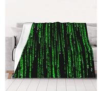 Tcoay Green Matrix,Throw Blanket Soft Flannel Fleece Throw Blanket for Bed Sofa Travel,80"x60"